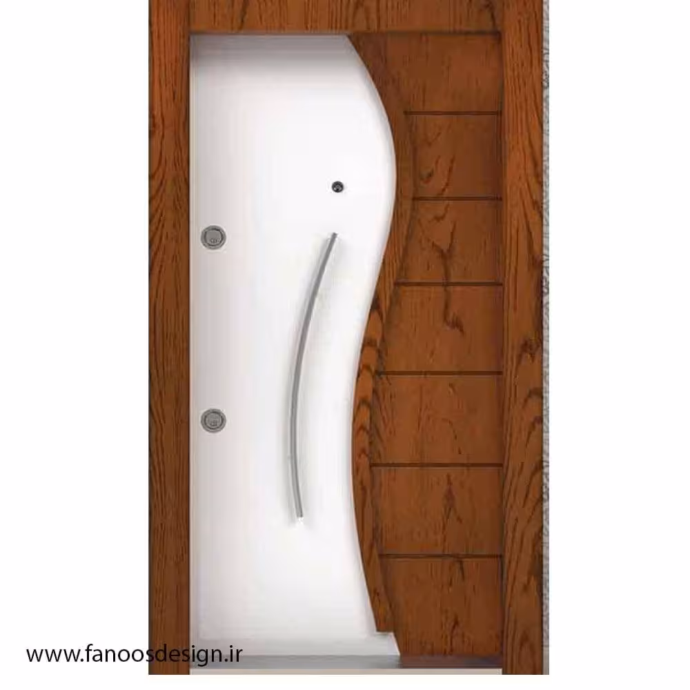 درب ضد سرقت سفید لوکس ایرانی رویه لامینوکس کد 1355