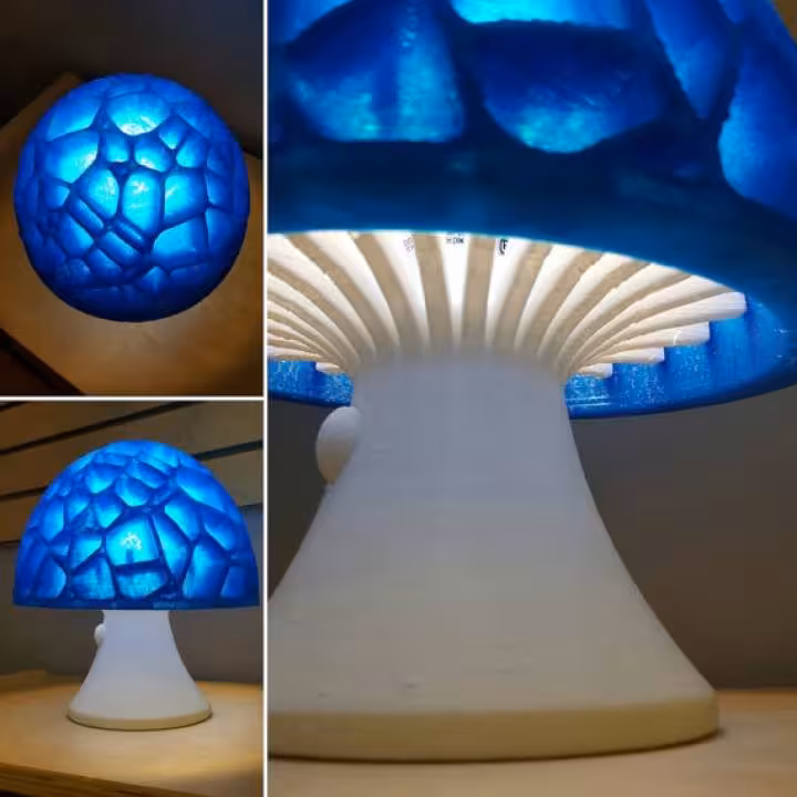 مدل سه بعدی لامپ طرح قارچ (STL)