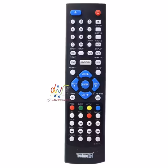 کنترل گیرنده دیجیتال تکنوتل دکمه آبی