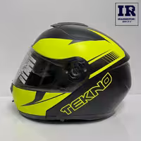 کلاه کاسکت فک متحرک تکنو Tekno - فسفری مشکی