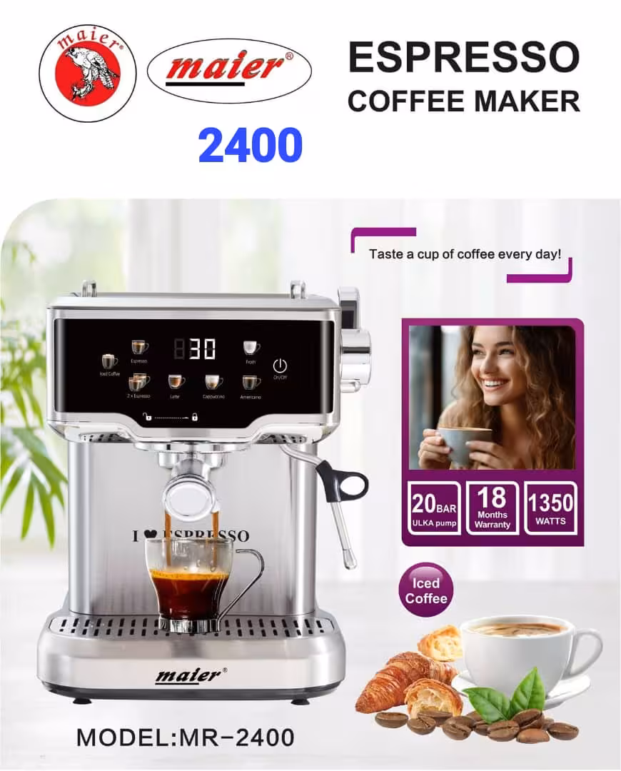 اسپرسو ساز نیمه حرفه ای مایر مدل MR-2400 ارسال از فارس