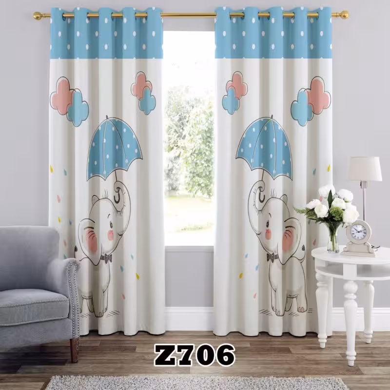 پرده سه بعدی طرح فیل