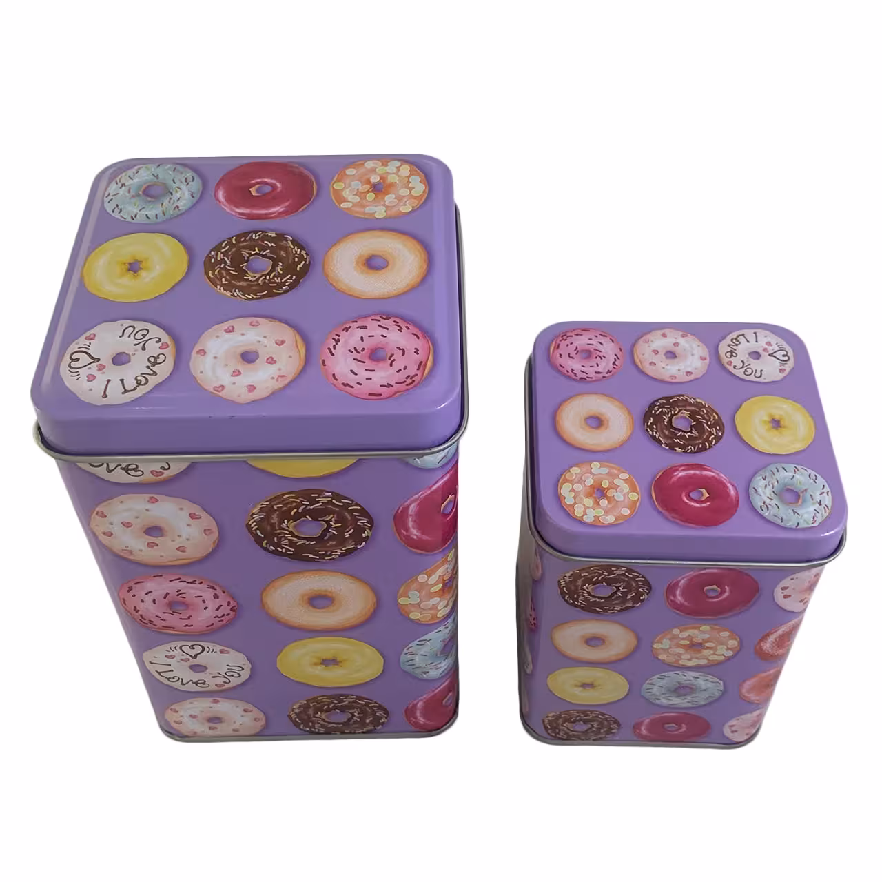 بانکه فلزی طرح دونات مجموعه دو عددی کد 306