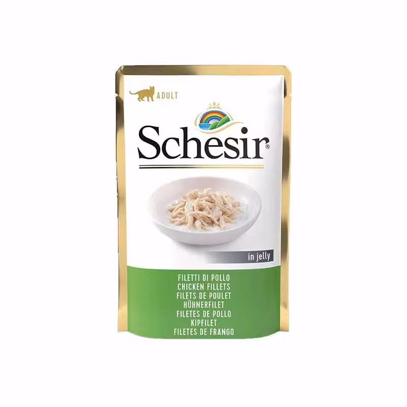 پوچ گربه شسیر فیله مرغ در ژله 85 گرم