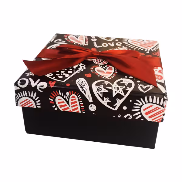 جعبه هدیه مربع طرح دار سایز 2