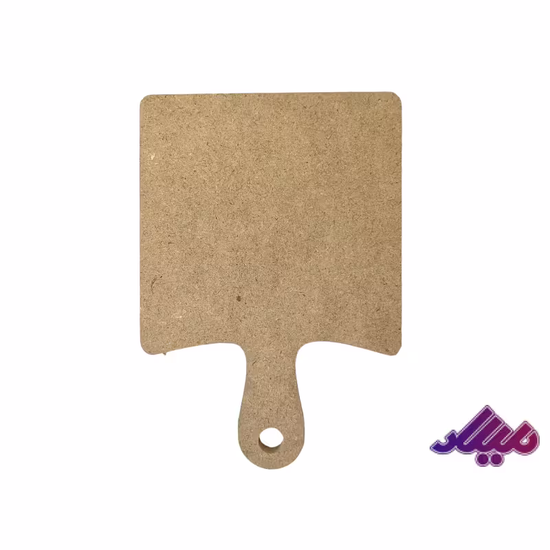 بیس MDF خام زیر لیوانی مربع دسته دار 10سانت ضخامت 6 میل
