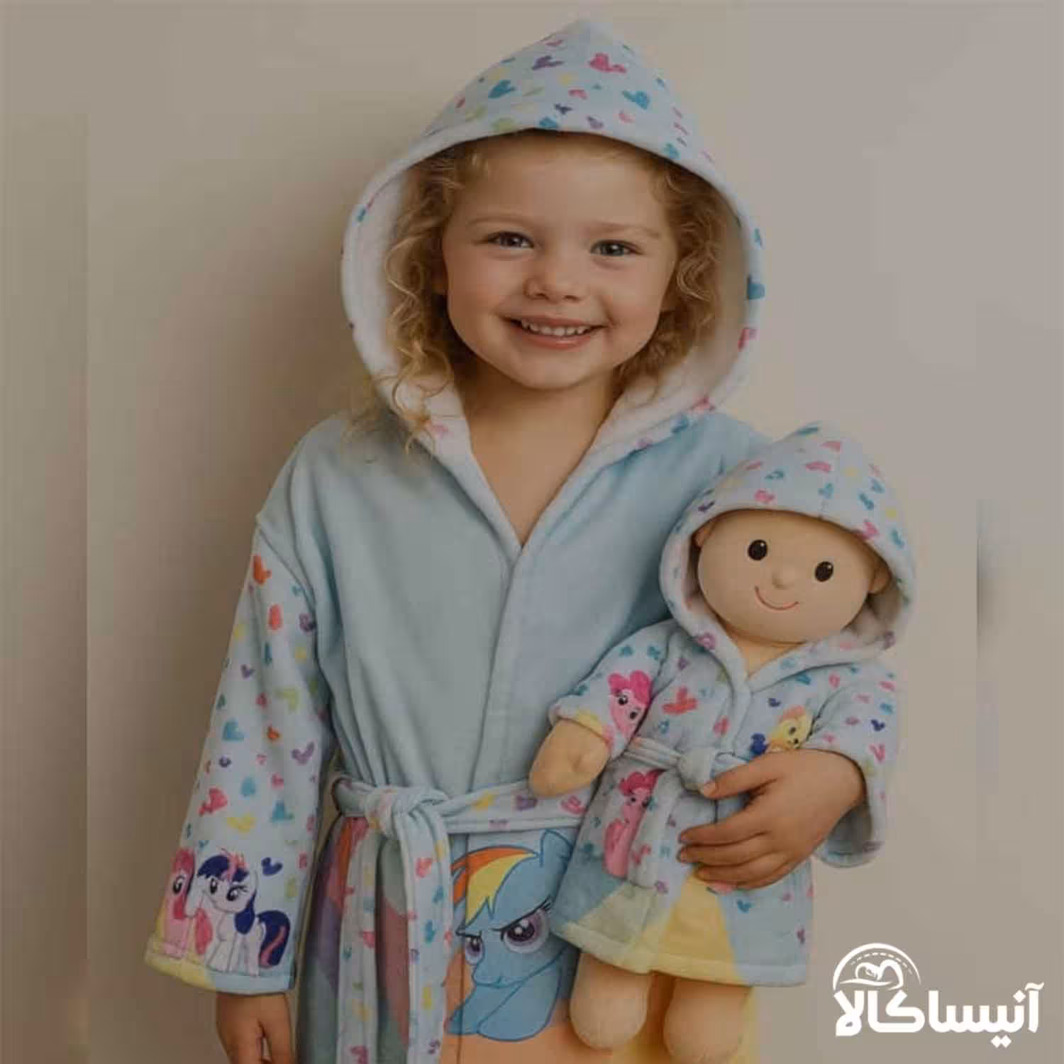 حوله پالتویی کودک برق لامع مدل جونیور