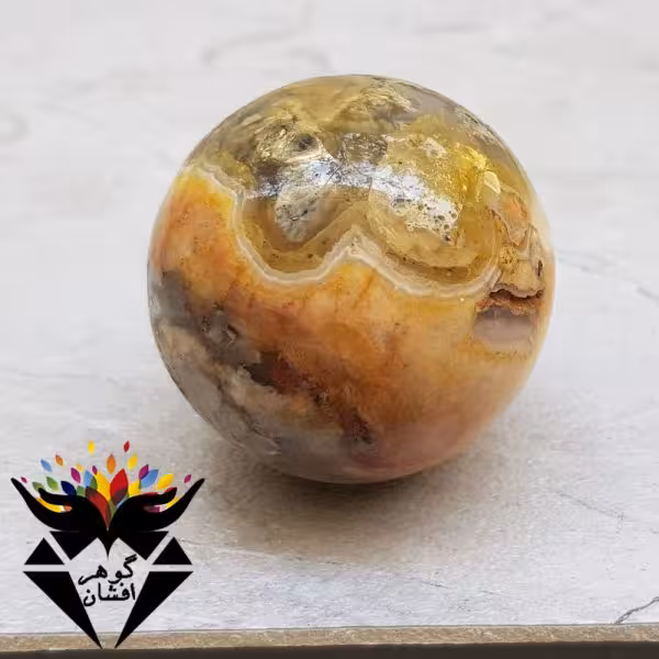 گوی عقیق سلیمانی اصل خوش نقش H3063