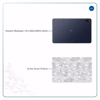 برچسب پوششی ماهوت مدل Army-Snow-Pixel مناسب برای تبلت هوآوی Matepad 10.4 2020 BAH3-L09