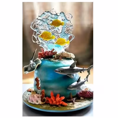 سیلیکون قالب گیری به گز مدل ماهی آکواریوم مجموعه 2 عددی