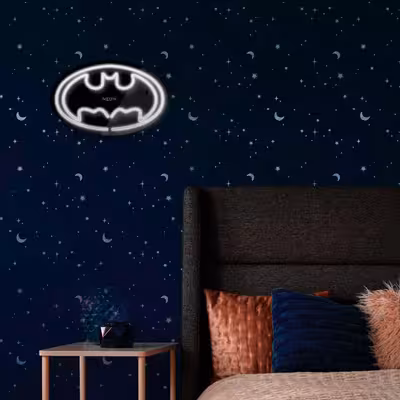 چراغ دیواری نئون دیزاین طرح Batman-BL_WHT
