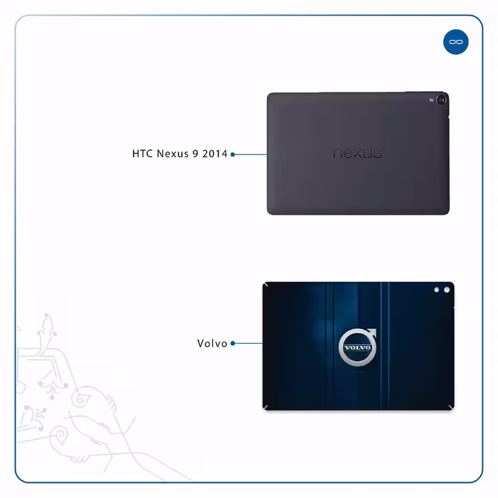 برچسب پوششی ماهوت مدل Volvo مناسب برای تبلت اچ تی سی Nexus 9 2014