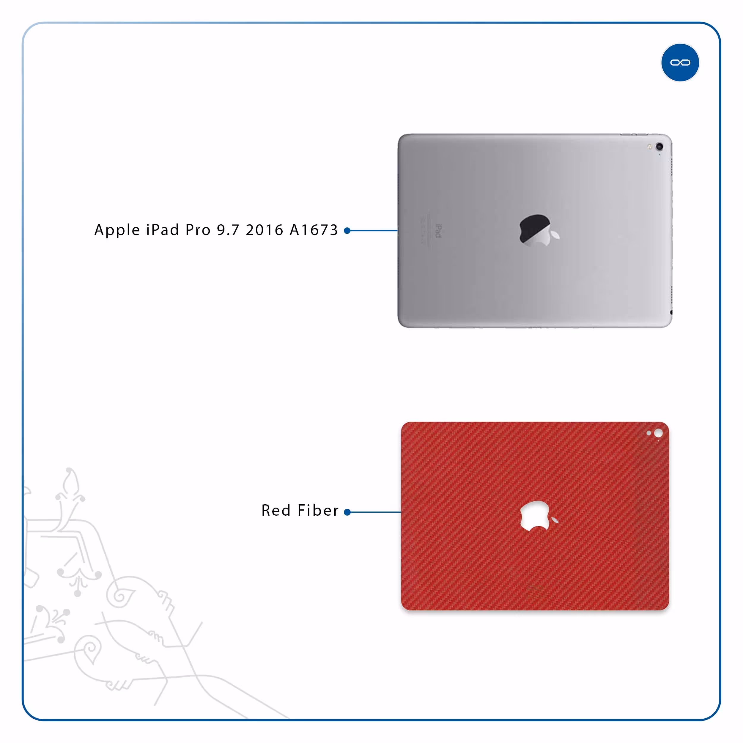 برچسب پوششی ماهوت مدل Red-Fiber مناسب برای تبلت اپل iPad Pro 9.7 2016 A1673