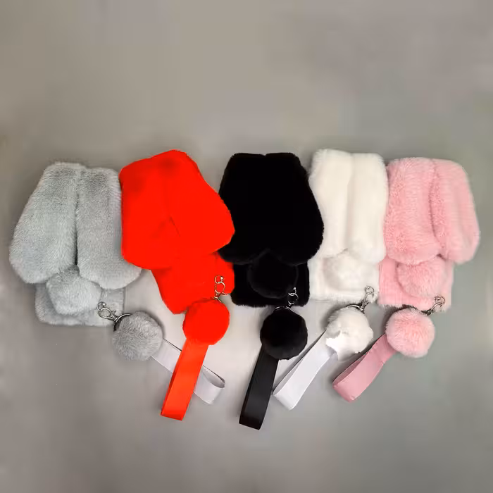 کاور مدل خرگوشی پشمالو مناسب برای گوشی موبایل آنر 7A به همراه بند