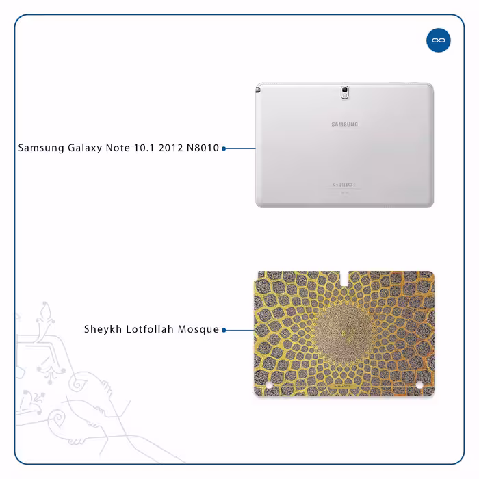 برچسب پوششی ماهوت مدل Iran-Tile2 مناسب برای تبلت سامسونگ Galaxy Note 10.1 2012 N8010