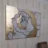 تابلو نقاشی ورق طلا مدل رز کد 390