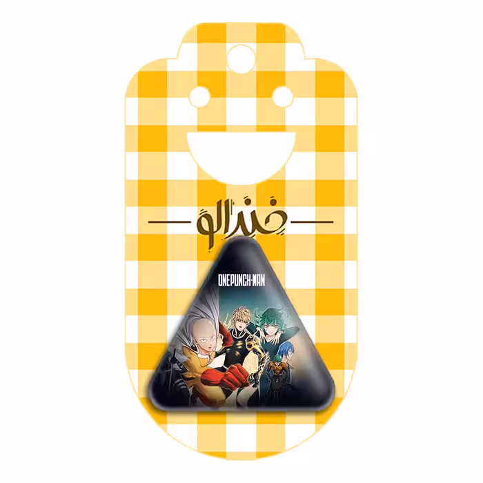 پیکسل خندالو طرح انیمه مرد تک مشتی One Punch Man مدل مثلثی کد 10526