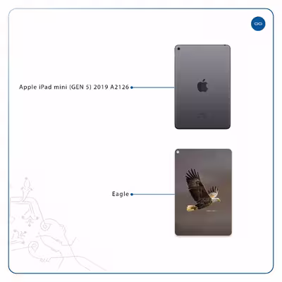 برچسب پوششی ماهوت مدل Eagle مناسب برای تبلت اپل iPad mini (GEN 5) 2019 A2126