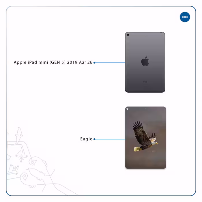 برچسب پوششی ماهوت مدل Eagle مناسب برای تبلت اپل iPad mini (GEN 5) 2019 A2126