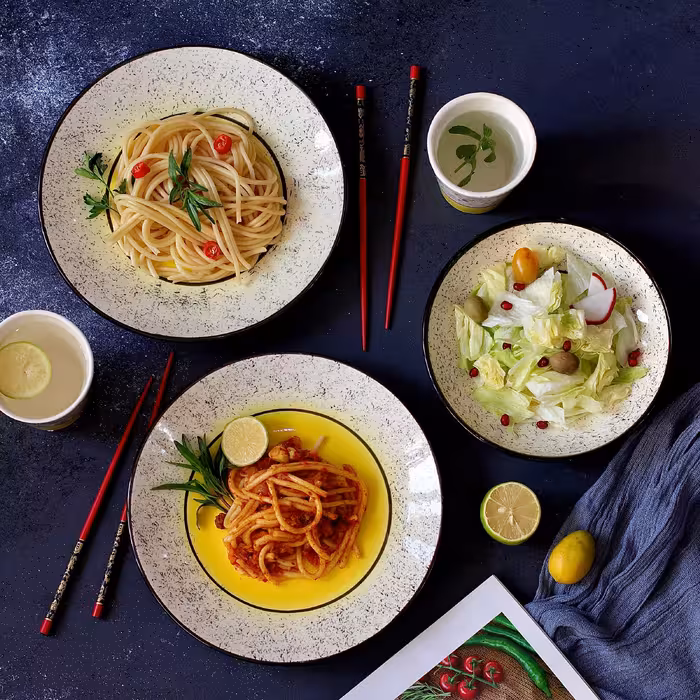 کاسه سرامیکی مدل ماست خوری خورشیدی کد ma kh بسته 6 عددی 