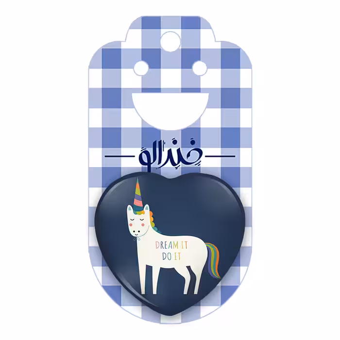 پیکسل خندالو طرح اسب تک شاخ یونیکورن مدل قلبی کد 1089