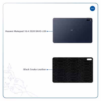 برچسب پوششی ماهوت مدل Black-Snake-Leather مناسب برای تبلت هوآوی Matepad 10.4 2020 BAH3-L09