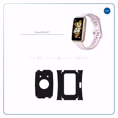 برچسب ماهوت طرح Matte-Black مناسب برای ساعت هوشمند هوآوی Band 7