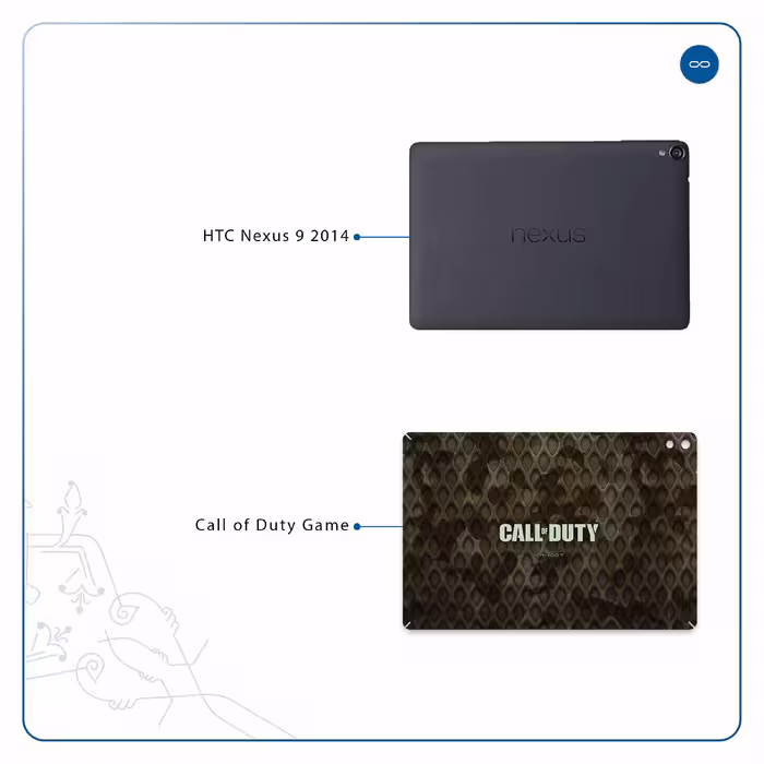 برچسب پوششی ماهوت مدل Call-of-Duty-Game مناسب برای تبلت اچ تی سی Nexus 9 2014