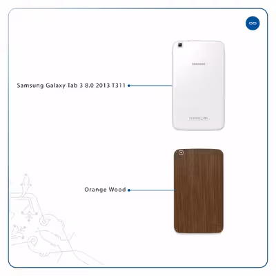 برچسب پوششی ماهوت مدل Orange-Wood مناسب برای تبلت سامسونگ Galaxy Tab 3 8.0 2013 T311
