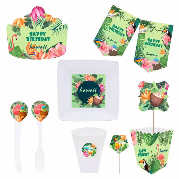  مجموعه 72 عددی تم تولد طرح هاوایی
