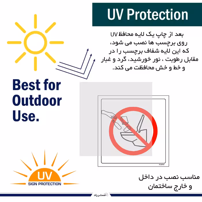 برچسب ایمنی مستر راد طرح ریختن زباله ممنوع مدل HSE-OSHA-114