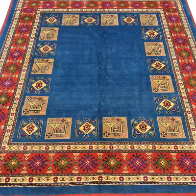 فرش دستبافت چهار و نیم متری مدل قشقایی کد 952