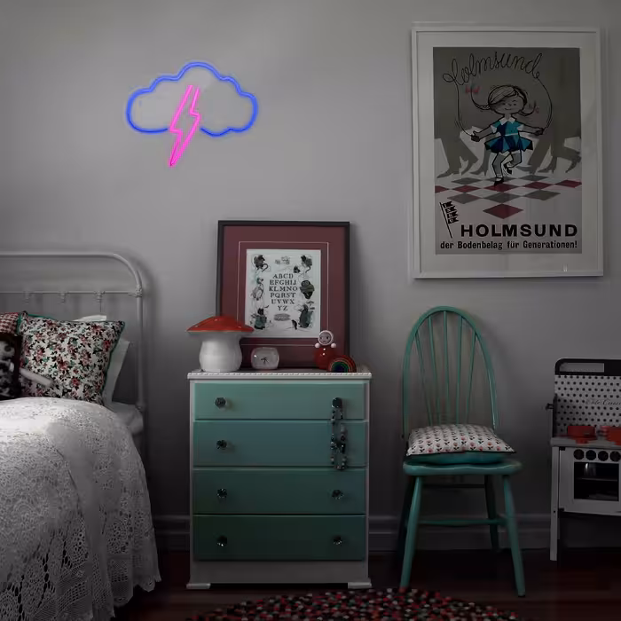 چراغ دیواری نئون دیزاین طرح Cloud-Vs-Lightning_MLC