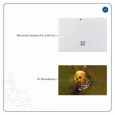 برچسب پوششی ماهوت مدل Dr-Mosadeq مناسب برای تبلت مایکروسافت Surface Pro 2 2013