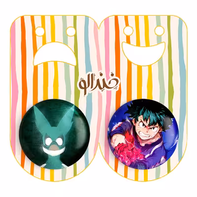 پیکسل خندالو مدل دکو انیمه آکادمی قهرمان من کد 1614516153 مجموعه 2 عددی