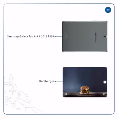 برچسب پوششی ماهوت مدل Hamburger مناسب برای تبلت سامسونگ Galaxy Tab A 9.7 2015 T550