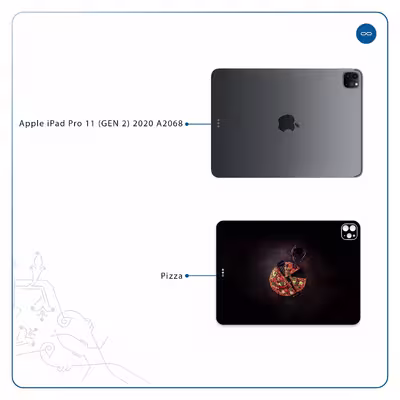 برچسب پوششی ماهوت مدل Pizza مناسب برای تبلت اپل iPad Pro 11 (GEN 2) 2020 A2068