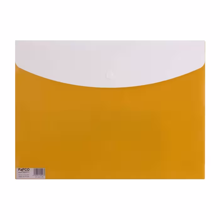 پوشه پاپکو مدل دکمه دار کد A4-113BC  بسته 6 عددی