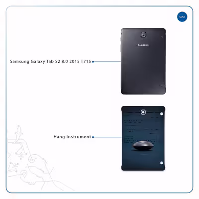 برچسب پوششی ماهوت مدل Hang Instrument مناسب برای تبلت سامسونگ Galaxy Tab S2 8.0 2015 T715