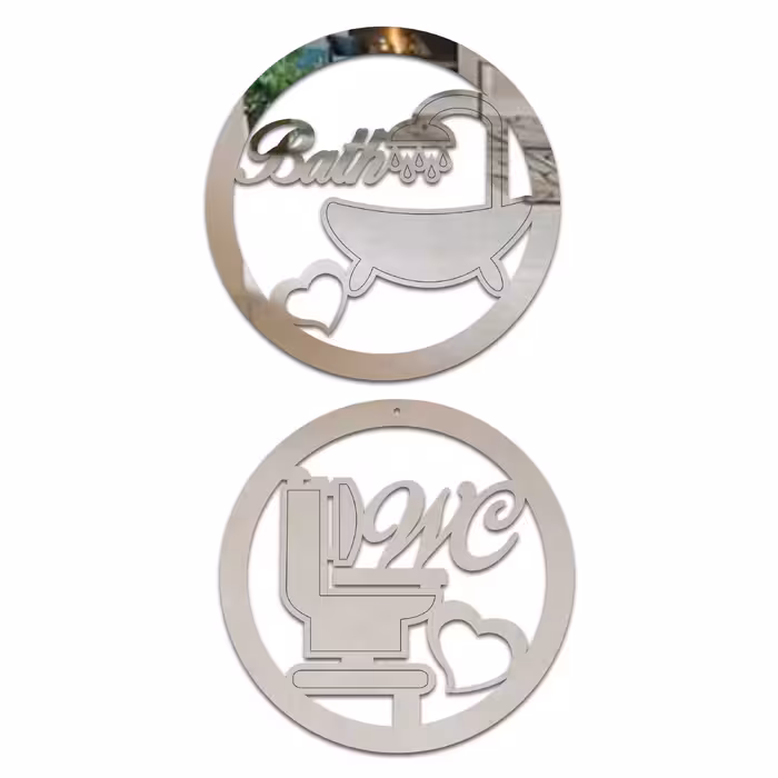 آینه پلکسی گلس دکوماتوس طرح شاه پسند مدل IND103 بسته 2 عددی