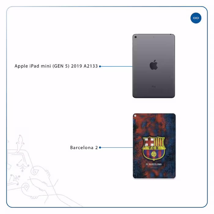 برچسب پوششی ماهوت مدل BARCELONA-2 مناسب برای تبلت اپل iPad mini (GEN 5) 2019 A2133
