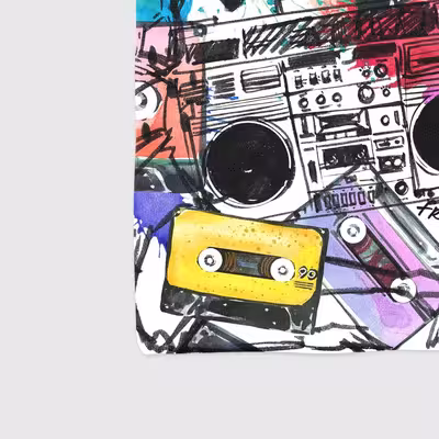 دستمال سر و گردن هاماگراف مدل موزیک