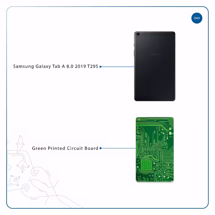 برچسب پوششی ماهوت مدل Green Printed Circuit Board مناسب برای تبلت سامسونگ Galaxy Tab A 8.0 2019 T295