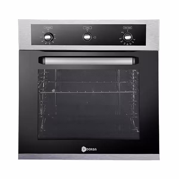 فر برقی درسا مدل ساتین استیل و شیشه مشکی