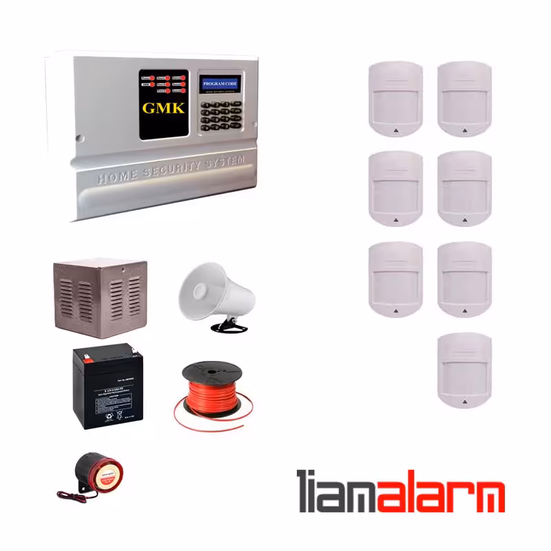 پکیج دزدگیر اماکن با سیم مدل جی ام کا سیم کارتی و تلفنی GM910H67