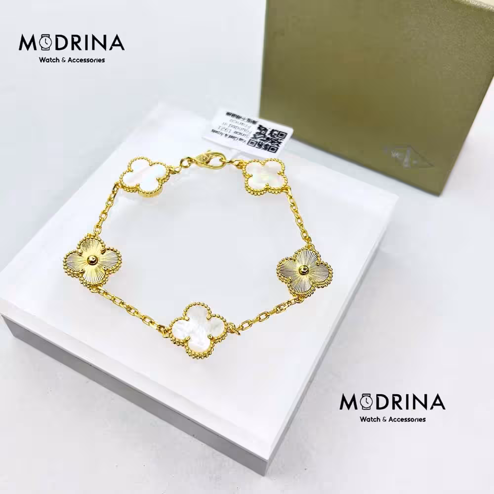 دستبند ون کلیف صدفی استیل