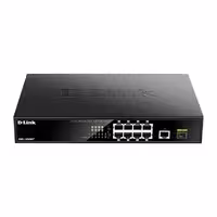 سوئیچ شبکه 10 پورت گیگابیت PoE، برند دی لینک، مدل DGS-1010MP