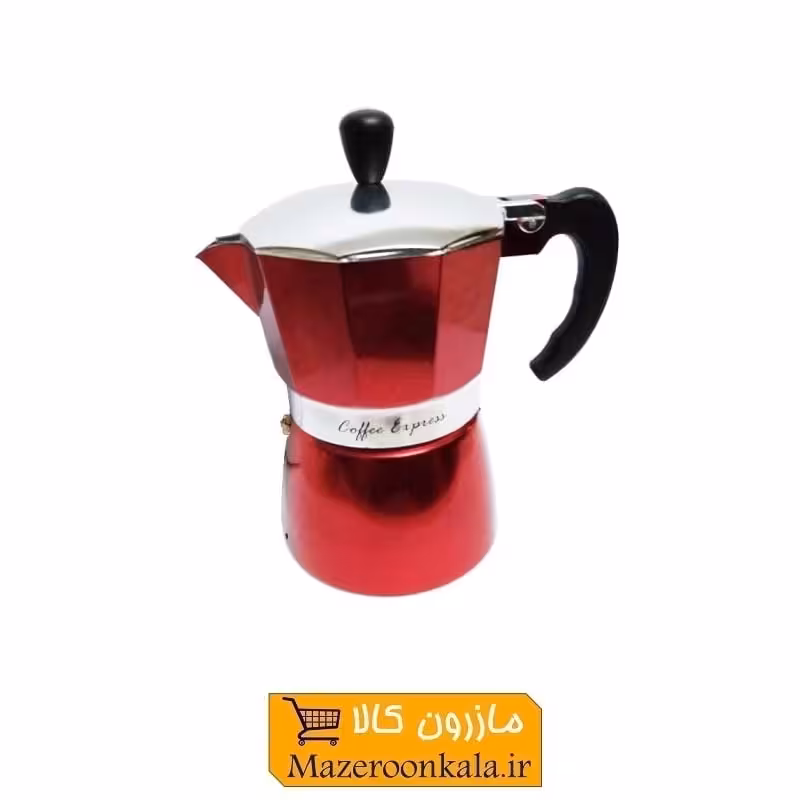 موکاپات قهوه ساز کمر نقره ای 3 کاپ قرمز HGJ-013