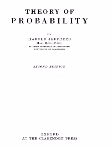 خرید و دانلود نسخه کامل کتاب Theory of Probability 2nd ed (Oxford Classic Texts in the Physical Sciences)