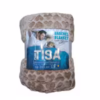 پتو مسافرتی دونفره تیسا مدل قلبی ابعاد 220x200 سانتی متر رنگ نسکافه ای